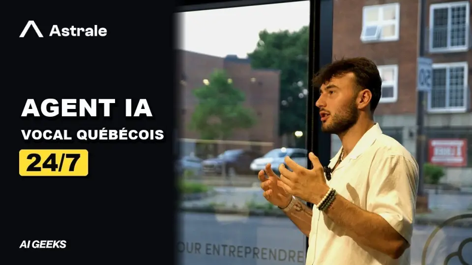 Antoine Boudreau présente un agent IA vocal à la conférence AI Geeks