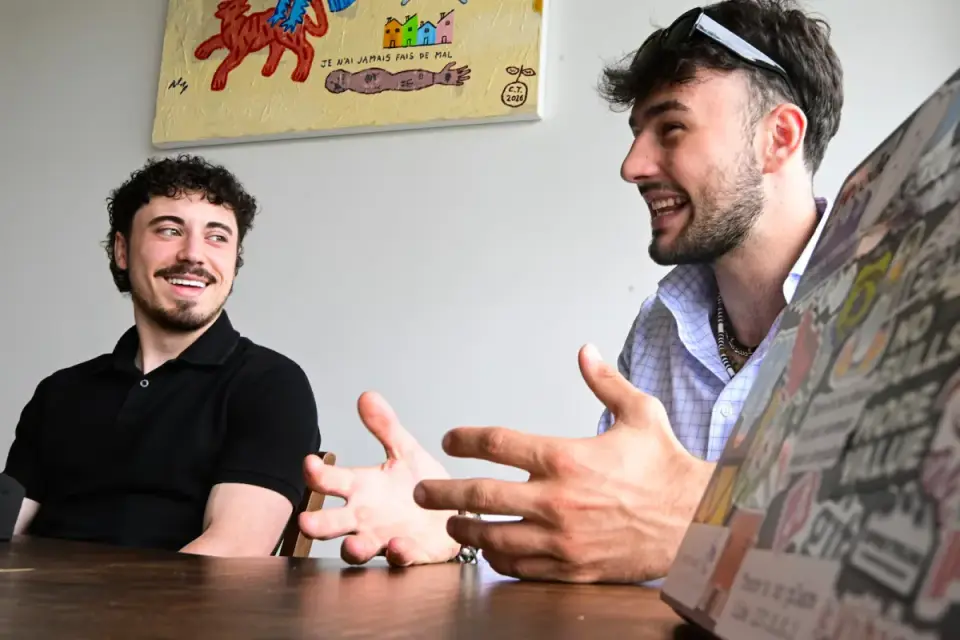 Antoine Boudreau et Olivier Dussault photographiés pour Le Soleil